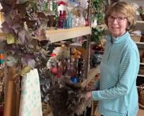 A volunteer in our props loft