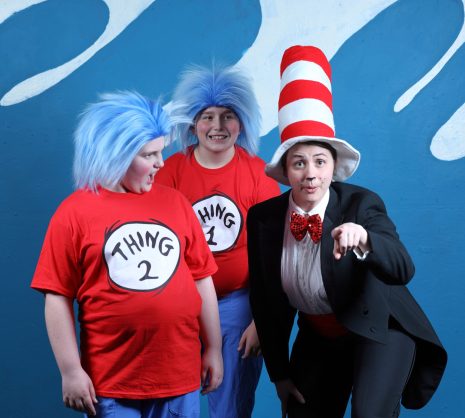 Promo photo with the Cat in the Hat, and Things 1 & 2